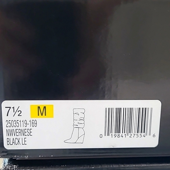 Nine West Vernese Leather Wedge Boot in Black - Picture 7 of 7